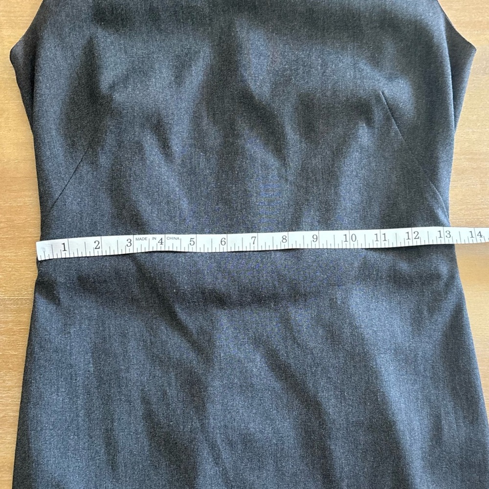 Max Studio Charcoal Gray Sleeveless Side Slit Sheath Dress, Size 4 - Picture 9 of 9